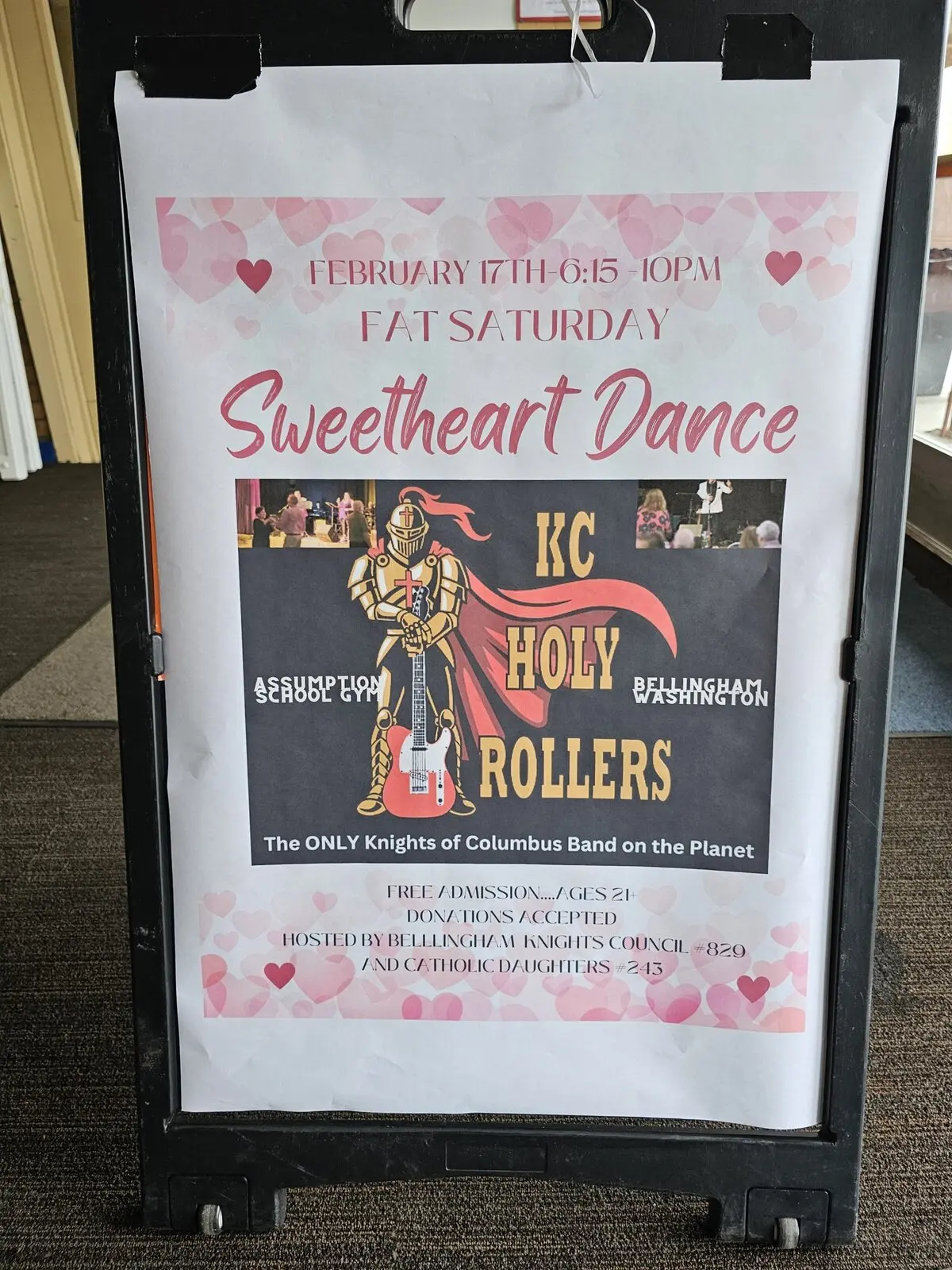 Poster for the 2024 Sweetheart Dance in Bellingham
