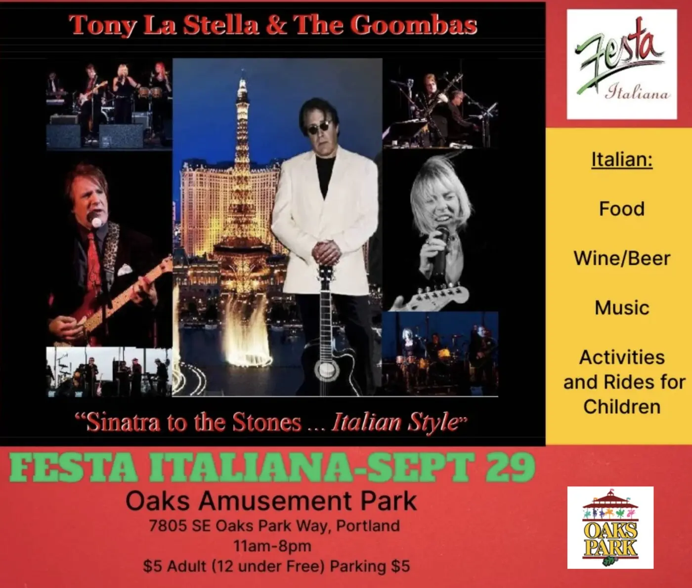 2024 Festa Italiana Portland event graphic